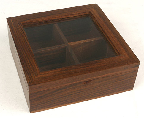 Wooden Box With Glass Lid